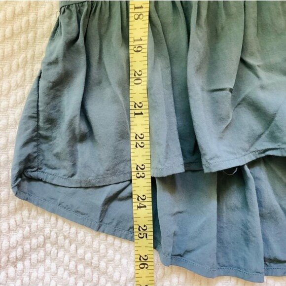 Loft Women's Blue Ruffle Hem 3/4 Sleeve Top Size S - Picture 7 of 8